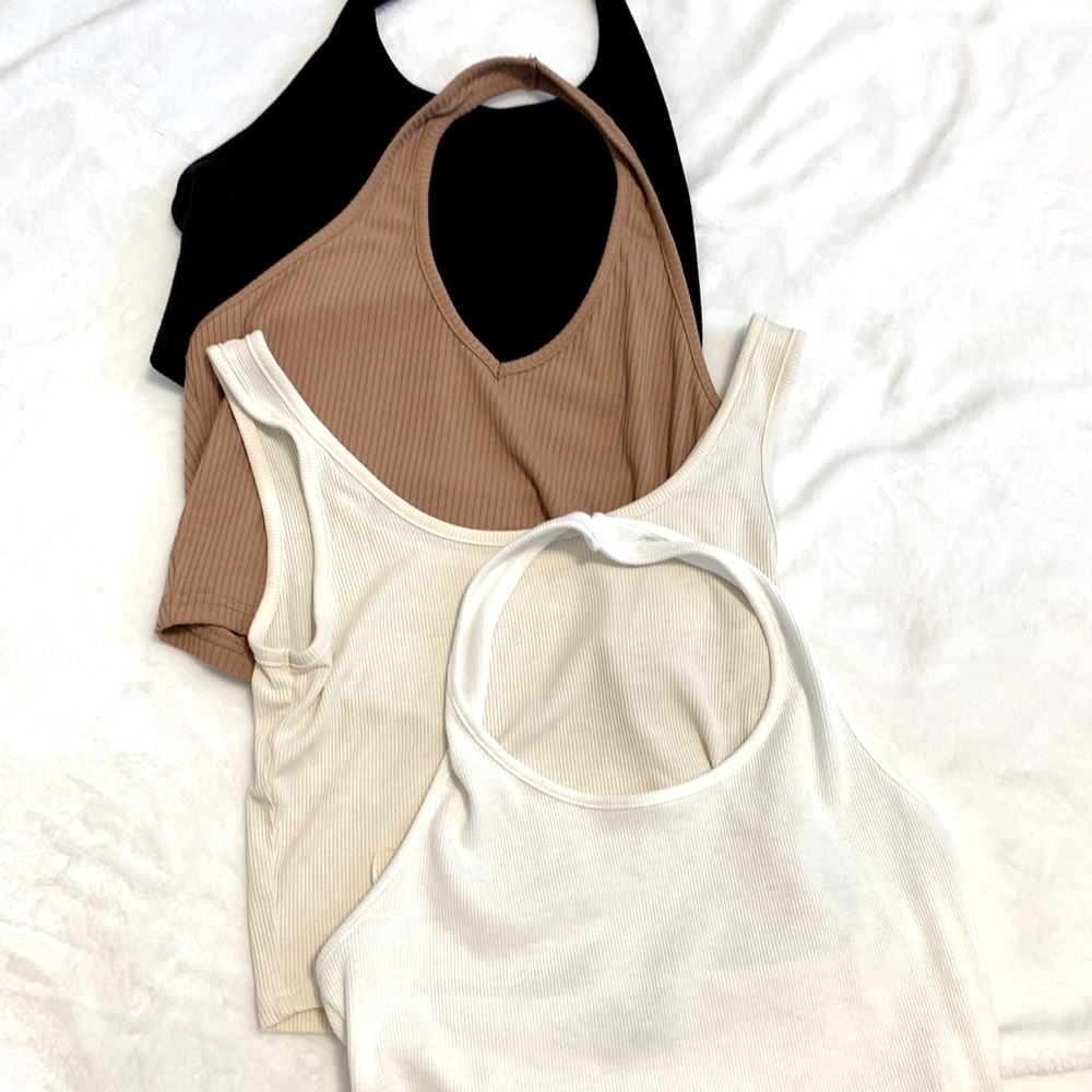 Neutral crop tops!